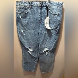 FTF jeans distressed and white washed size 18 BNWT preppy cottage core y2k woman